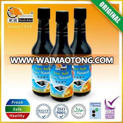 Hot sale premium low salt light soy sauce 500ml